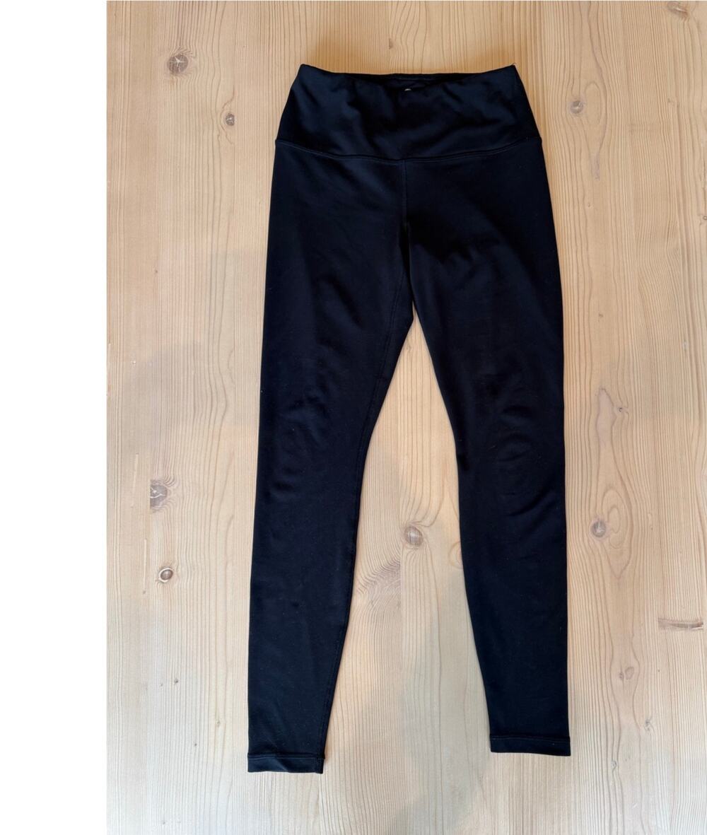 Yogalicious Ultra Soft High Waist 7/8 Leggings Black Ankle Athleisure Size S